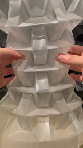 Folding translucent sheet into geometric forms. Origami; Prop 2(Translucent) I made it from a piece of paper and didn’t cut any part of paper to create it. I designed it by myself. #origami #geometric #asmr #折り紙 #translucent