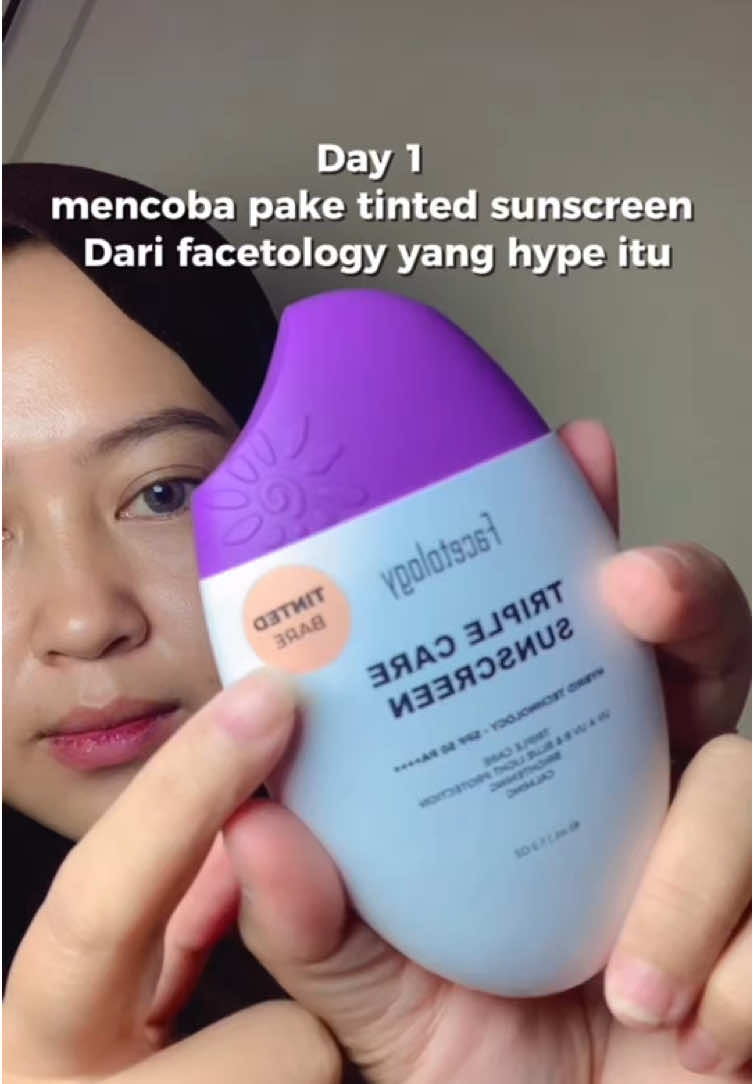 Definisi sat set glowing healthy skin cuma pake tinted sunscreennya dari @Facetology official  #sunscreen #tintedsunscreen #facetologysunscreen #facetology #skincare #makeup #mamari #facetologytriplesunscreen 
