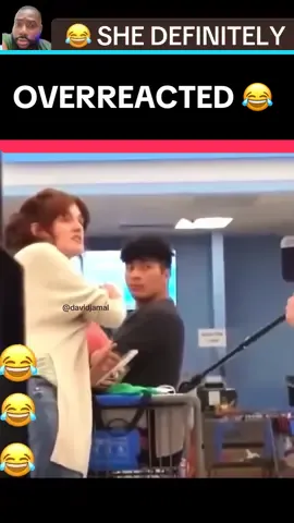 NAH SHE OVERREACTED 😂 #fyp #fypシ #fypシ゚viral #fypage #fyppppppppppppppppppppppp #foryou #foryoupage #tiktok #react #reacts #reaction #reactions #funnyvideos #funnyvideo #funnymoments #funnytiktok #karen #viral #viraltiktok #funny #greenscreenvideo 