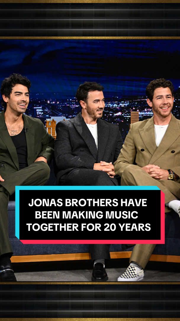 @Jonas Brothers have been making music together for 20 years! #FallonTonight #TonightShow #JonasBrothers #NickJonas #KevinJonas #JoeJonas #JimmyFallon 