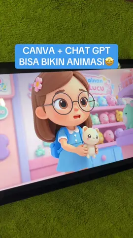 Cuman modal CHAT GPT Gratis ternyata bisa bikin animasi sebagus dan selucu ini✨🤩 #canva #animasi 