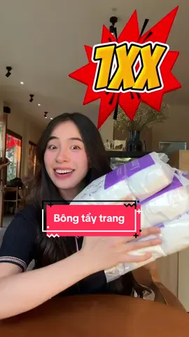Bông tẩy trang miếng to#Review #tranvanm53 
