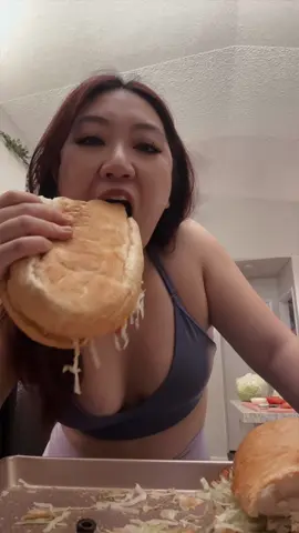 Yeah so I’m never eating on camera again but this is the happiest I’ve seen myself in a while lmao #sandwich