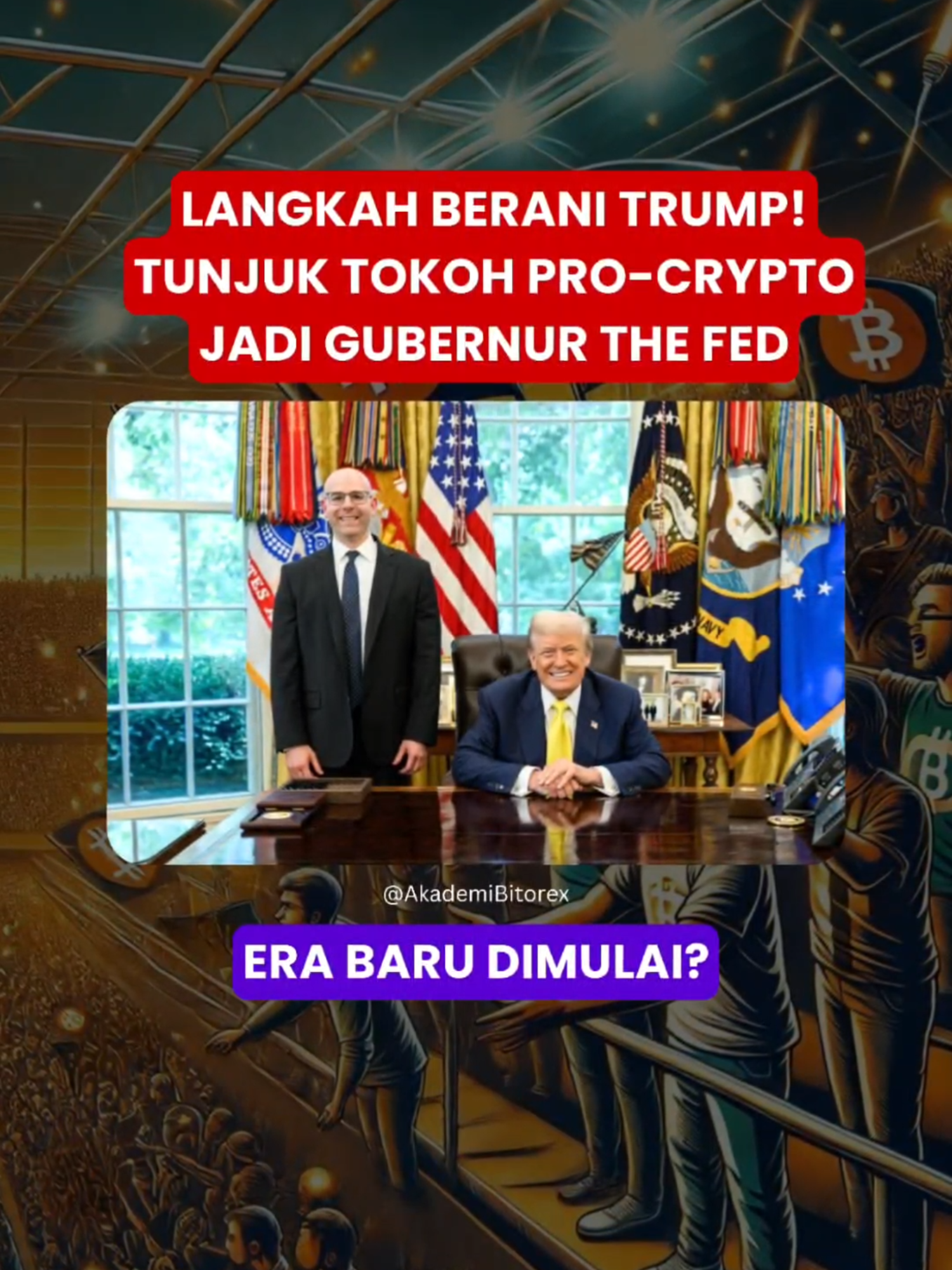 Era Baru The Fed Dimulai? 🚀 Trump tunjuk Stephen Miran, tokoh pro-crypto & suku bunga rendah, jadi Gubernur The Fed 📊 Bitcoin langsung meroket ke US$117K, dolar AS melemah, dan altcoin ikut terbang! 💥 Apakah ini sinyal kebijakan moneter longgar menjelang 2026❓🤔 ‼Disclaimer : Postingan ini hanya bertujuan untuk edukasi, Bukan ajakan membeli atau menjual aset investasi  ________ #donaldtrump #trumpnews #federalreserve #thefed #stephenmiran #bitcoin #btc #crypto #cryptocurrency #cryptonews #sukubunga #ekonomi #investasi #pasar #marketupdate #blockchain #altcoin #fyp #fypシ #fypage #AkademiBitorex #AkademiBitorex_Ltd