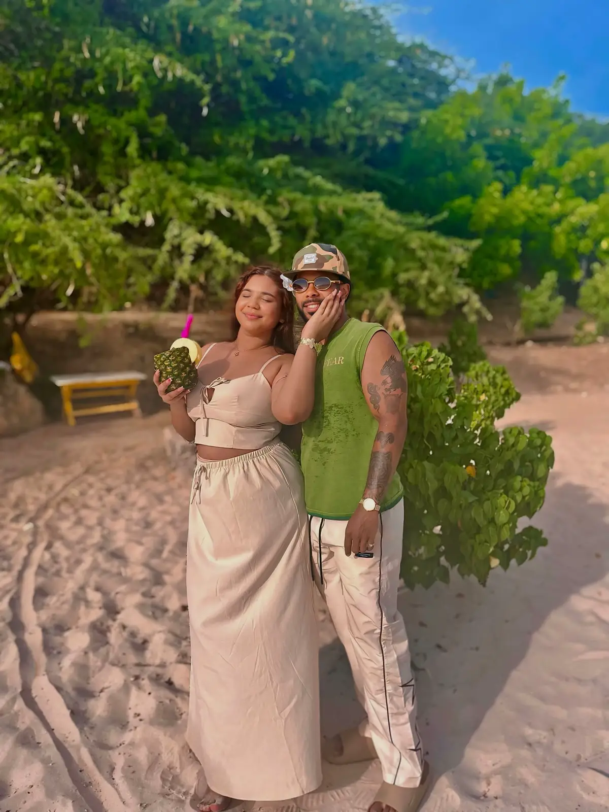 #fyp #parejasgoals #foryou #playa #verano2025 @Beasy47__ 💚