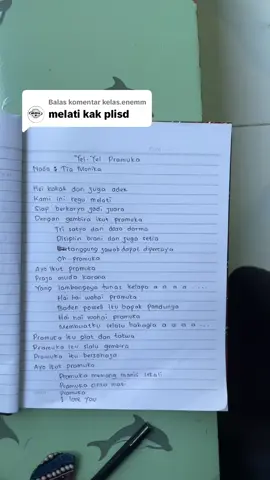 Membalas @kelas.enemm Yel-yel pramuka regu melati bersi lagu tia monika. Yang cocok lirik sama lagunya tinggal ganti nama reguny saja ya. Semoga bermanfaat😉