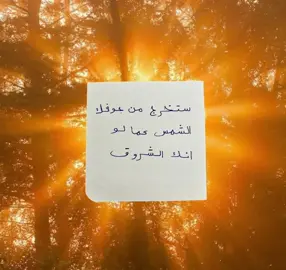 داخل كل انسان شمس مخبّاة تنتظر الشروق🤍 كوب تحت عنوان 