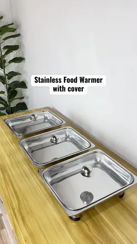 Stainless steel food tray with cover na perfect sa any occasion! ganda rin ng quality neto makapal at hindi nangangalawang 🥰👌 #foodtray #stainlessfoodtray #servingtray #foodwarmer #stainlessteel #foodstorage 