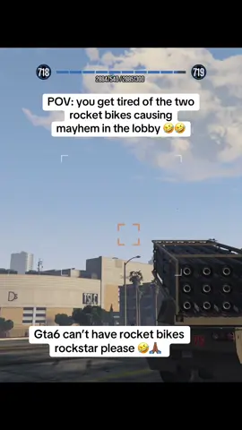 Gotta stop the high tech shii man I can’t imagine 100 players in a lobby with rocket bikes 🤣 #gta6 #rocketbike #rocket #rage #gta5 