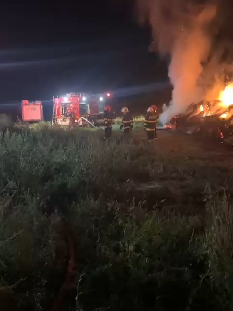 Incendiu la o firmă de furaje din județul Satu Mare #presasm #știri #hirek #szatmárnémeti #stiri #pompieri #incendiu