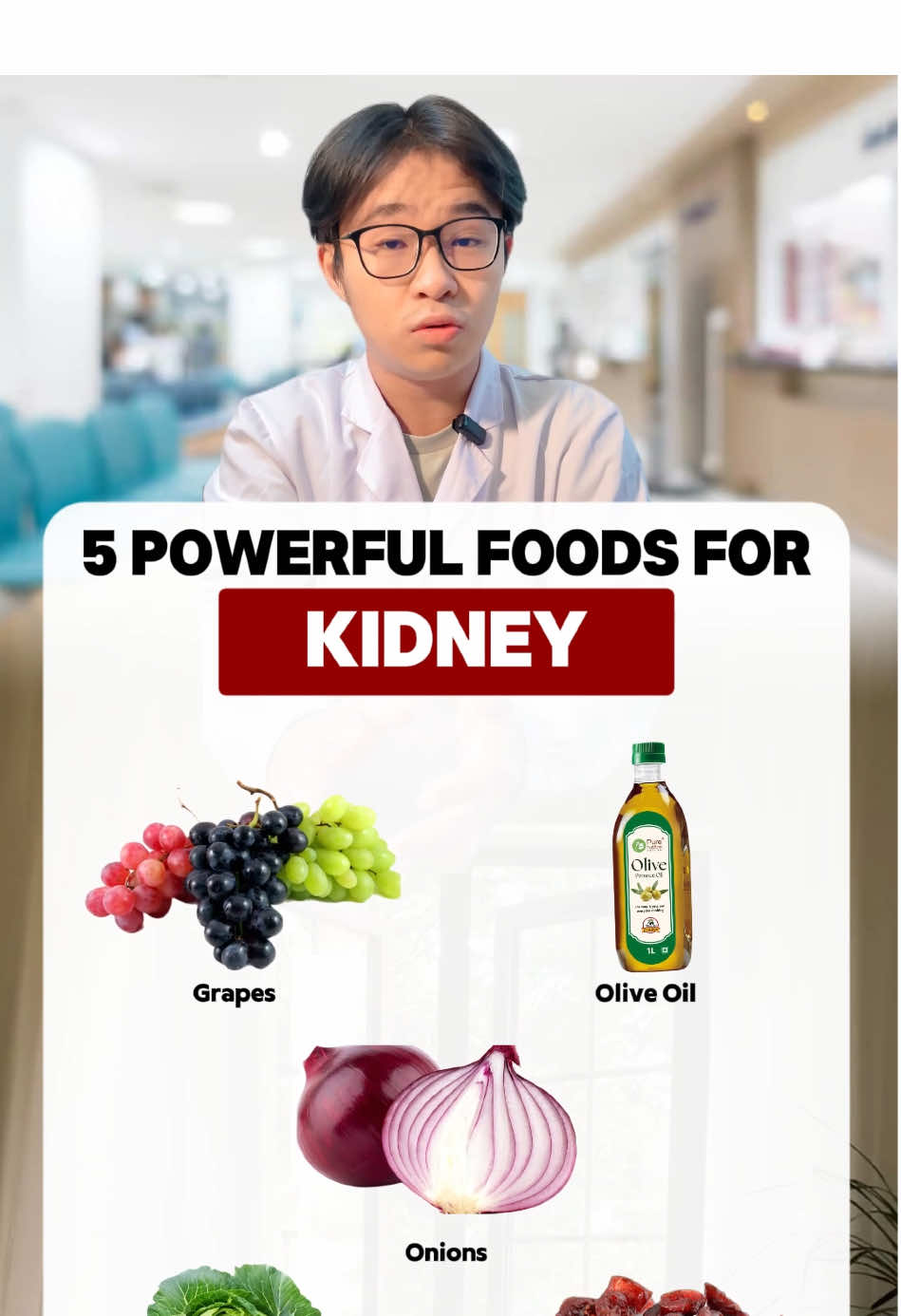 5 Powerful Foods for Kidney, you should pay attention to them. #healthy #healthcare #healthtips #kidney #kidneyfailure #kidneydisease 