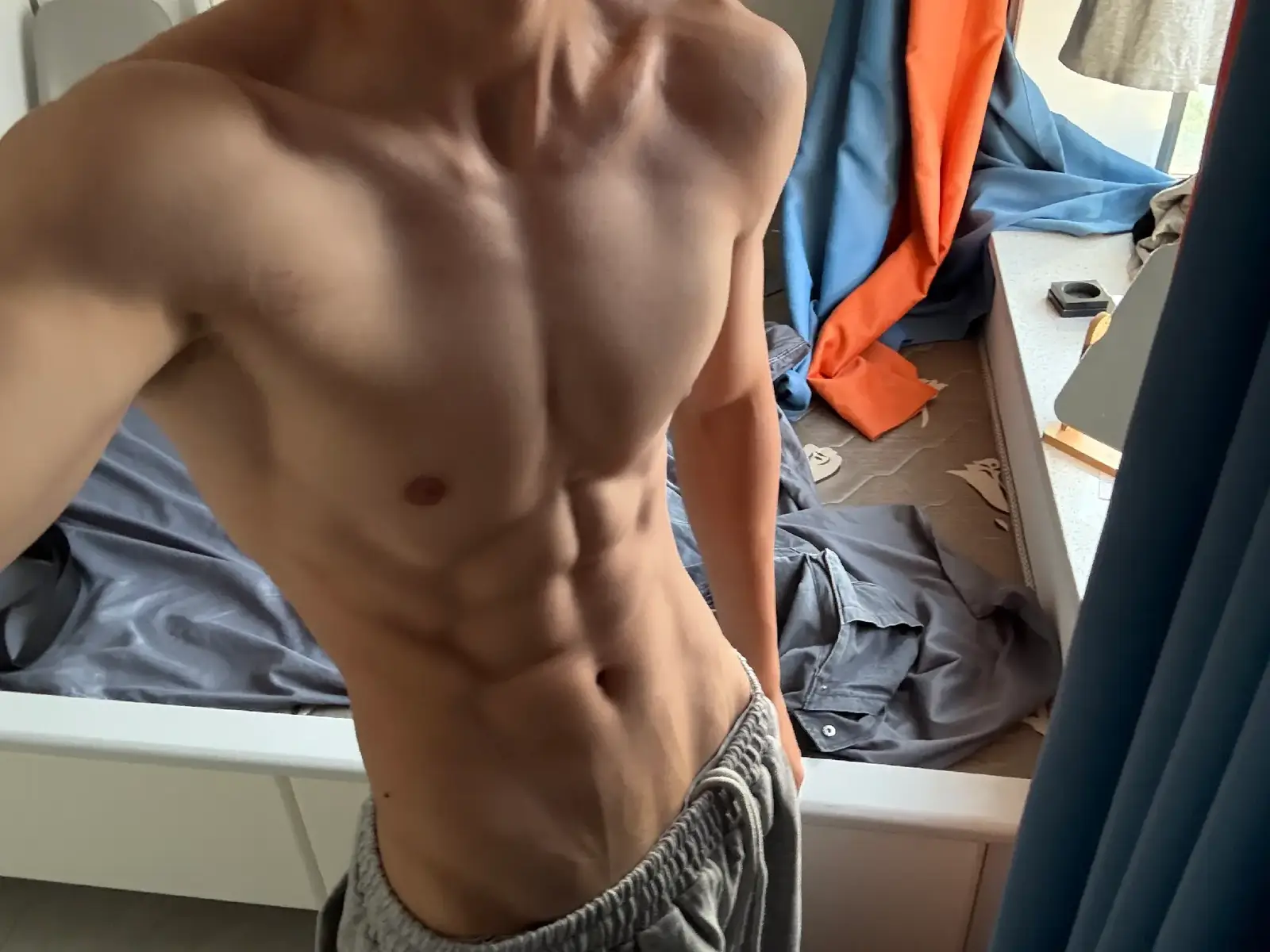 #薄肌 #腹肌 
