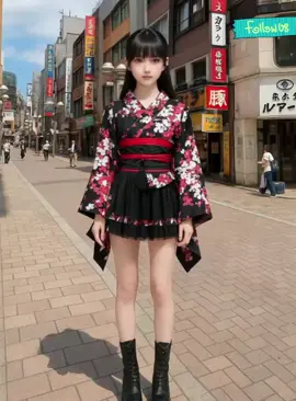 #浴衣 #ミニ #ブーツコーデ 