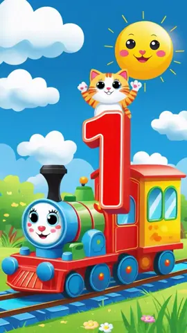 🚂 Choo Choo Counting Train – Learn Numbers 1 to 5 🎨 #foryoupage❤️❤️ #kidstiktok #cartoon #tiktokkids #fyp #LearnOnTikTok #counting 