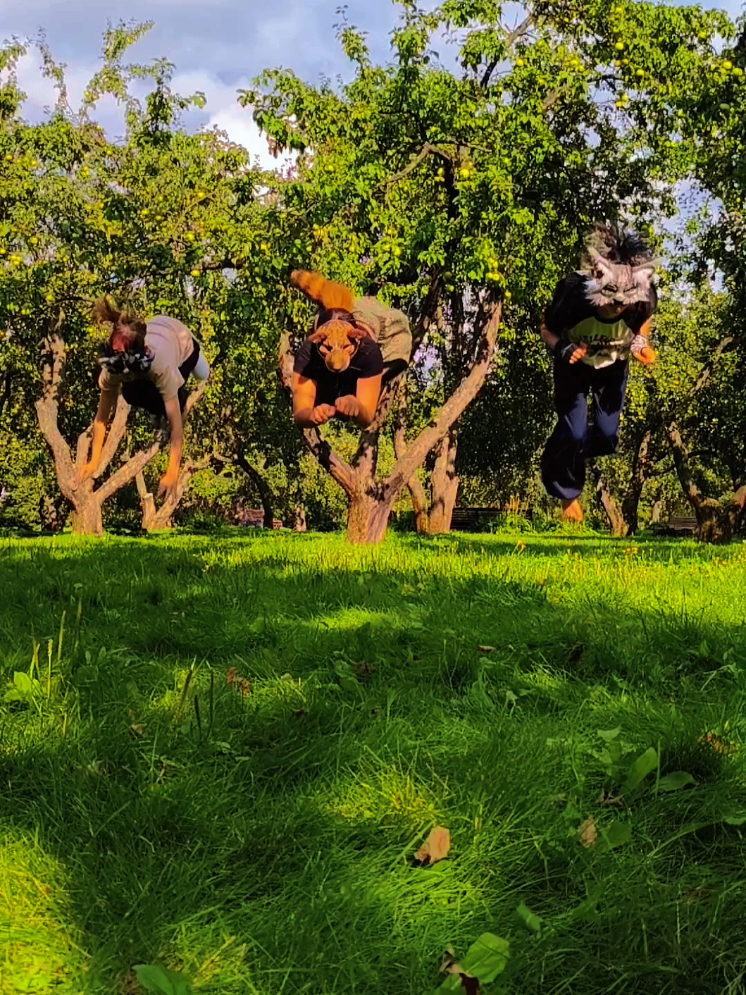 Three funny animals met in Kolomenskoye Park #palpy #backrooms #hippie #therians #quadrobist #jump #cute #trend #lyrics #acrobatics #jump #cute #trend #catsoftiktok #quardrobics #therianticktock #recommendations #highjump #painting 
