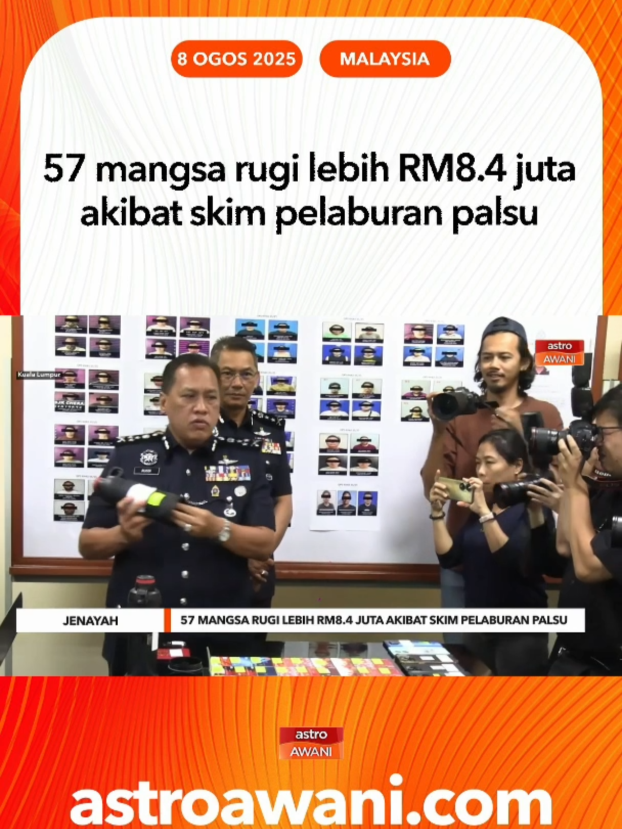 JSJK mengenalpasti sindiket penipuan palsu mengakibatkan 57 mangsa. #AWANInews