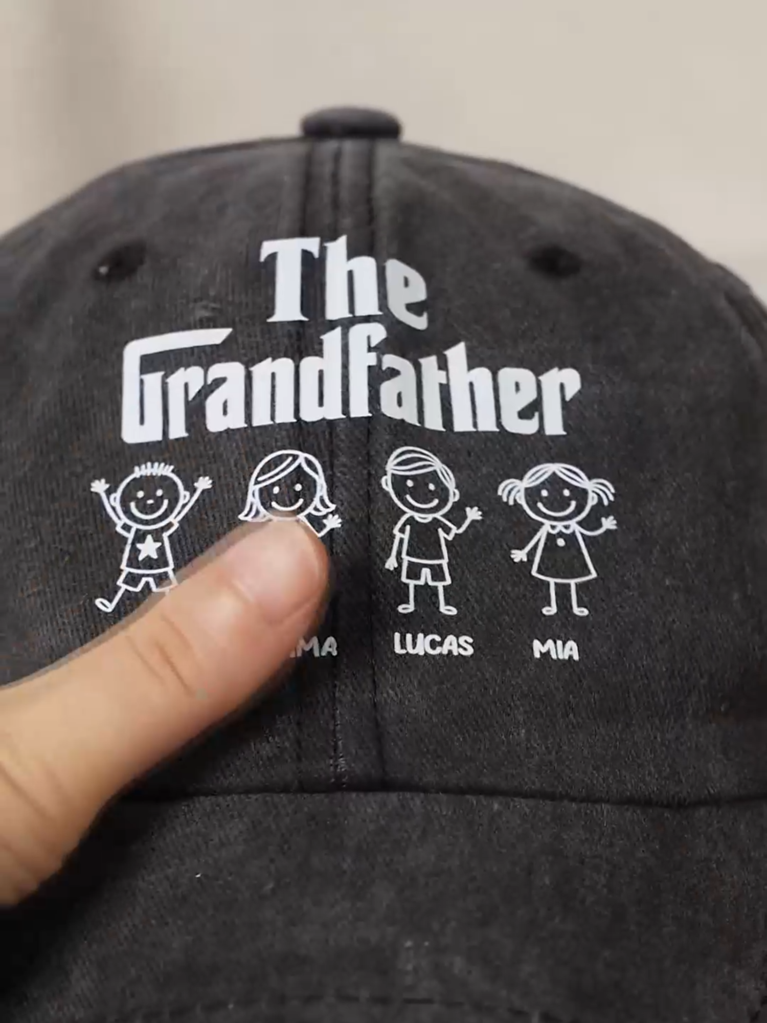 A timeless tribute for the man who’s always had our backs — the coolest grandpa, now in cap form. 🧢❤️ #ProudGrandpa #CustomCap #VintageStyle #FamilyLove