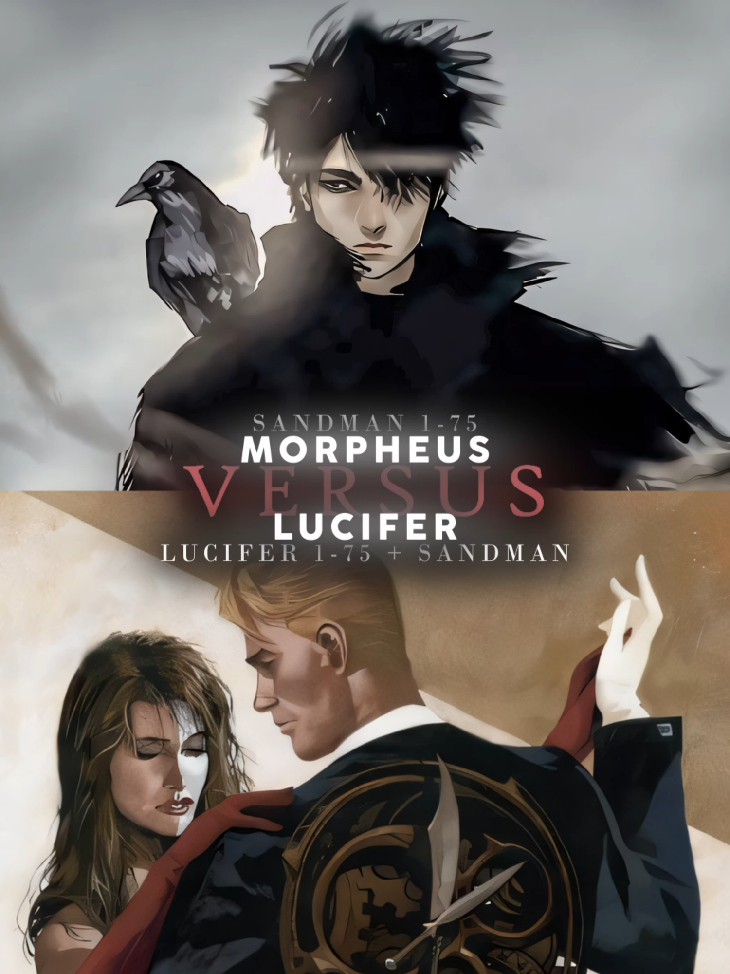 Lucifer vs Morpheus || Excluded overture and included sandman for lucifer so he'd take some more points but here's my take on this