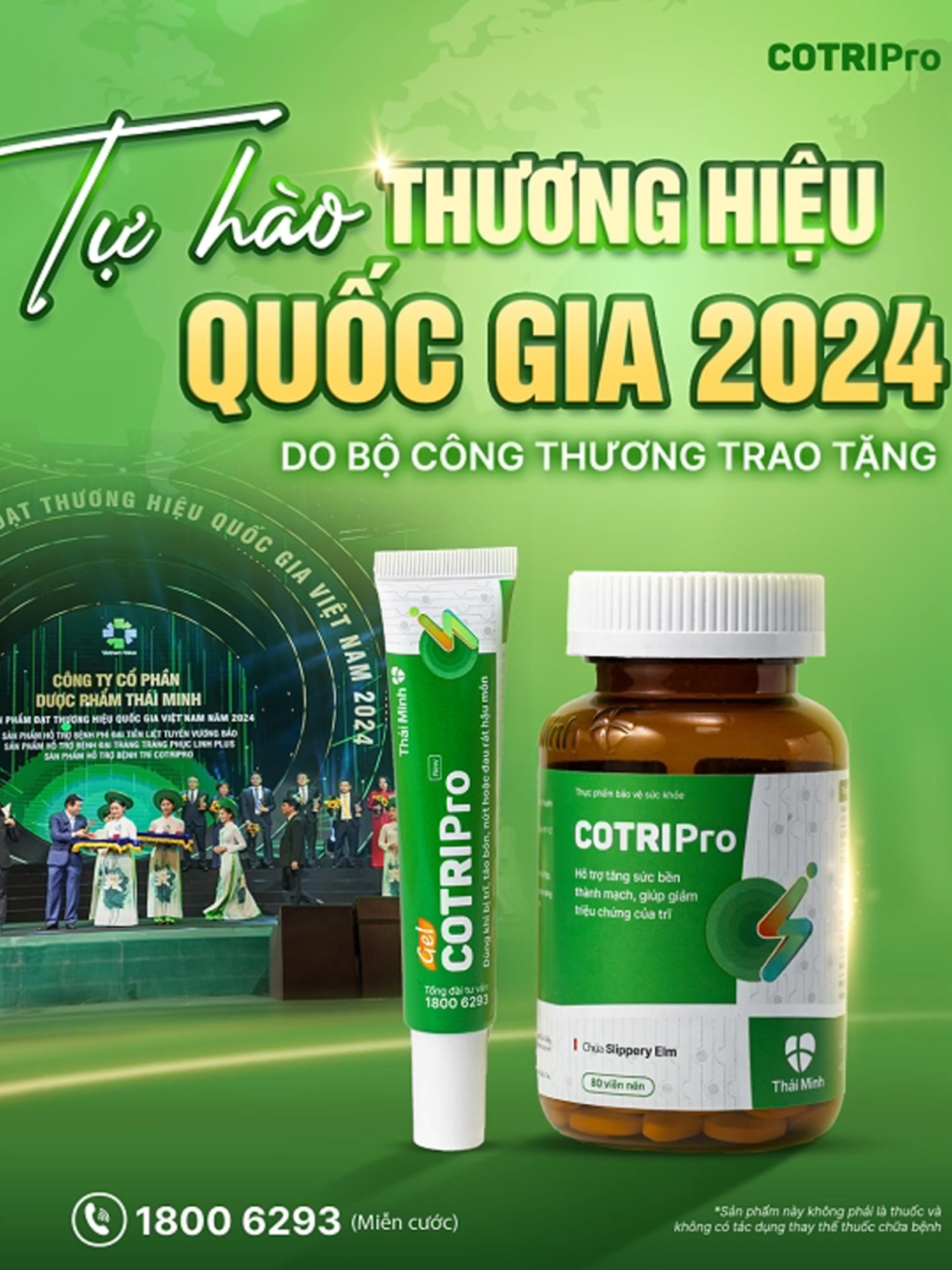 Tự hào Thương hiệu Quốc gia 2024 do Bộ công thương trao tặng #cotripro #cotriprothaiminh
