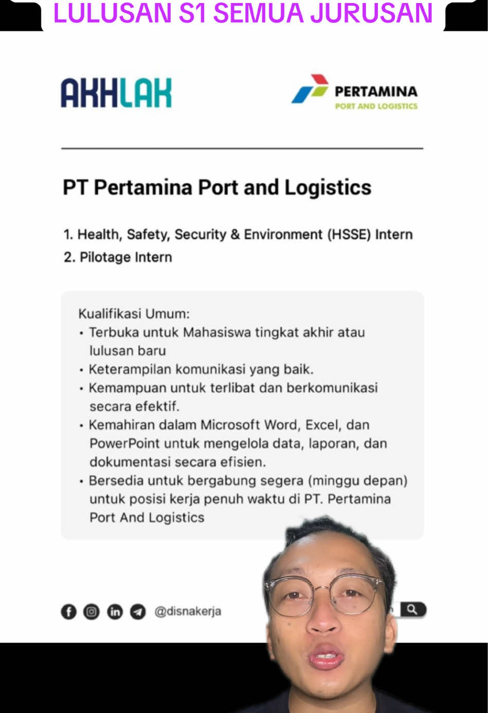 Lowongan kerja terbaru 2025. Info loker pt pertamina bumn untuk lulusan s1 semua jurusan. Info dan pendaftaran cek link👇 https://www.disnakerja.com/pt-pertamina-port-and-logistics/ #carikerja #infoloker #loker #lokerterbaru #lokerjakarta #loker2025 #lowongankerja #lowongankerja2025 #lokerbumn 