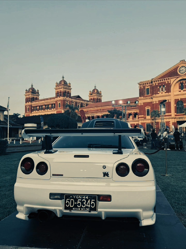 nissanGTR34🌤️🚀 ko moe khant vlog🔥 #skyline #nissangtr #turbo #hoodfine #coolkitcar 