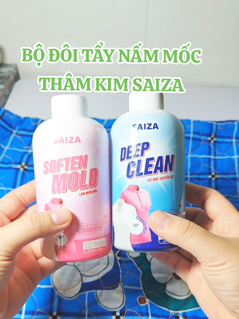 Bộ Đôi Chuyên Tẩy Nấm Mốc Thâm Kim Ố Vàng Giữ Nguyên Màu Vải  #taythamkim #saiza #taynammoc 