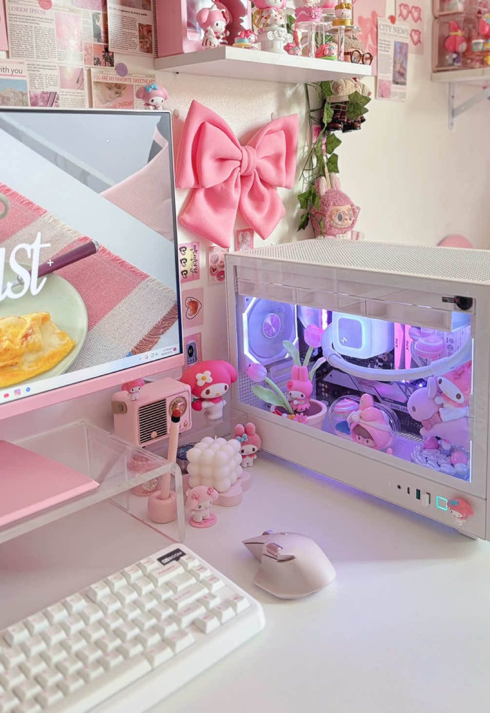 First-ever PC build, and I’m still in awe ⊹ ࣪ 🎀˖ Went with the @DeepCool CH260 for my case — compact yet spacious, with a mesh front panel for great airflow, a tempered glass side to show off the build, and a clever space-saving design that still fits everything I need 🤍 Feels so surreal seeing my dream setup slowly come to life ☁️ #deepcoolch260 #deepcool #systemunit #build #newdesktop #ａｅｓｔｈｅｔｉｃ #kawaii #desk #desksetup #pinkcorner #systemunitbuild #cpu #deskgoals #deskupgrade #ryzen #ryzen7