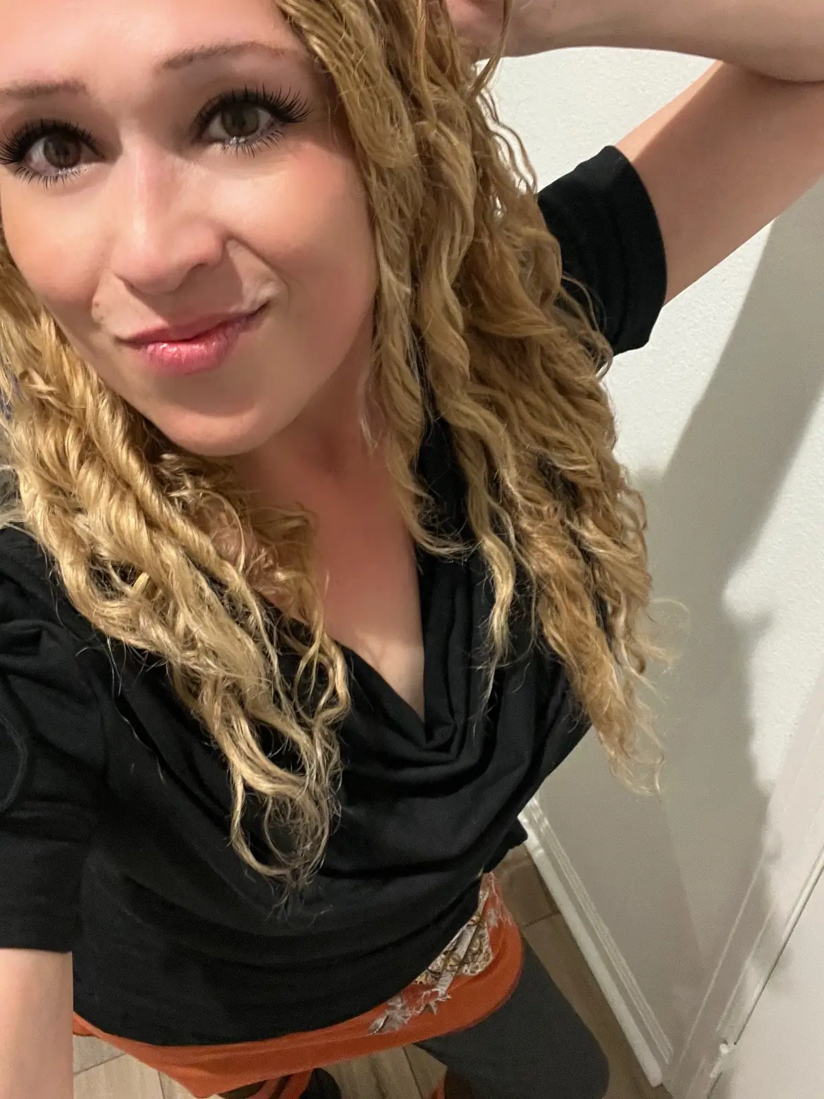 What are the things about getting ready is my hair because it’s curly. Not to worry about the makeup because I don’t really wear make up most of the time anyway let’s talk about curls. Ready! Curly hair naturally forms spirals or waves and tends to be drier and more fragile than straight hair because oils have a harder time traveling down the curls. It ranges from loose waves to tight coils and often has more volume but can shrink when dry. Caring for curly hair involves using moisturizing, sulfate-free products, avoiding brushing when dry, deep conditioning, and using curl-defining products. It’s versatile and can be styled in many ways, from natural curls to braids or straightened looks. Now the good thing is is I wear my hair up for work and I work almost every day so I guess I don’t really have an issue with curly hair 😉##fyp##viral##foryou##viraltiktok##curls