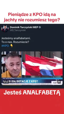 Pieniądze z #KPO idą na jachty zamiast na #CPK. Jeśli tego nie rozumiesz jesteś analfabetą.  #Tusk #po #Polska 