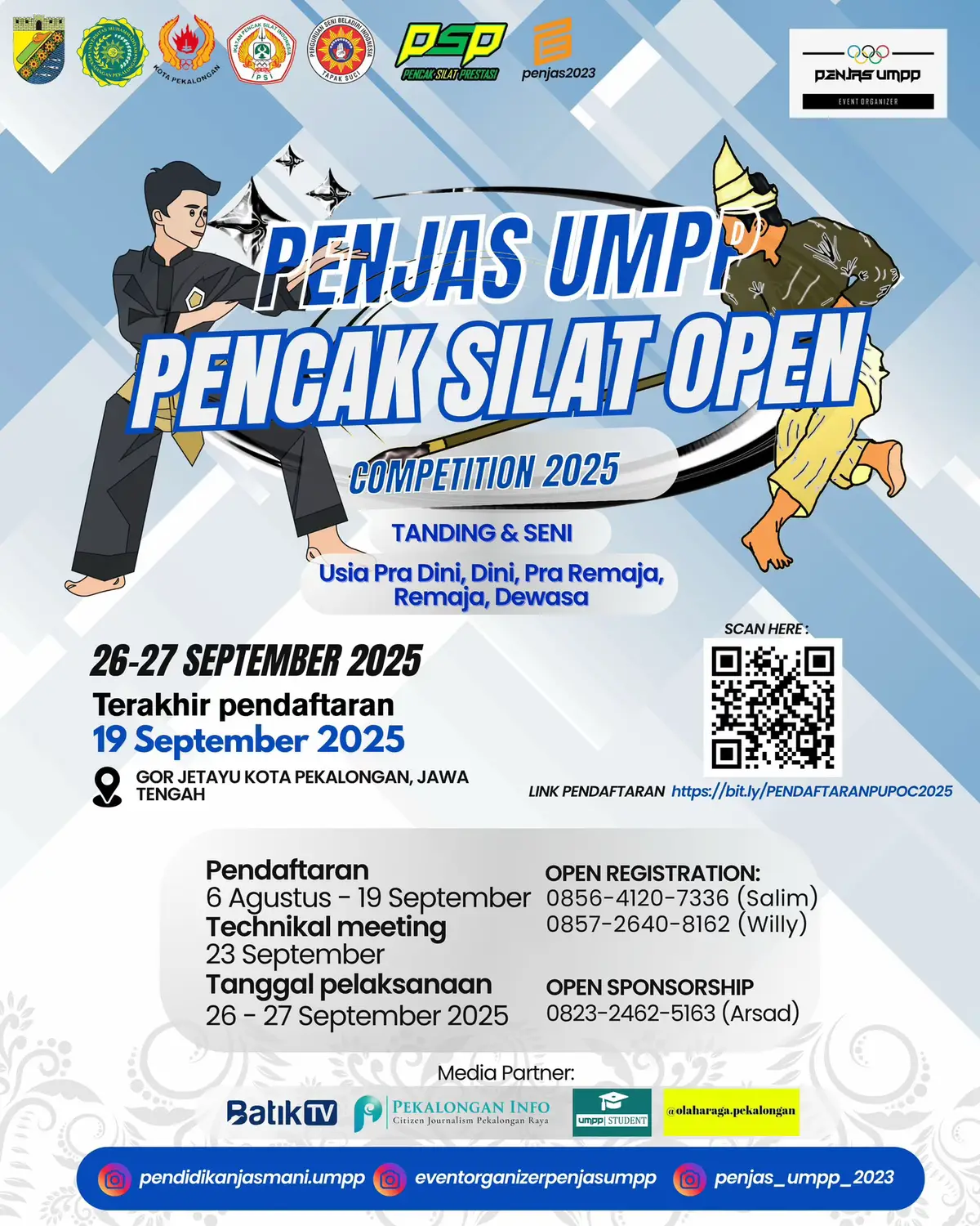 Salam Olahraga? JAYA!! Salam Pencak Silat? JUARA!! Hai guys📢, siapkan diri kalian untuk menyambut event pencak silat 