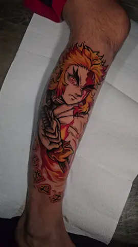 Tattoo Rengoku  . . . #demonslayertattoo #demonslayer #animetattoo #rengoku #rengokutattoo #tanjiro