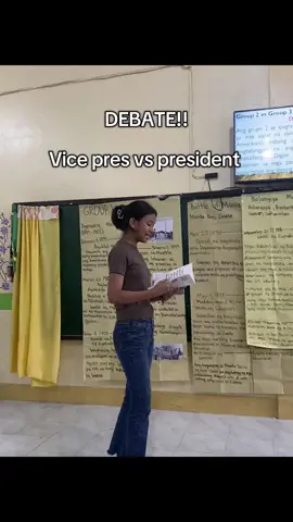 DEBATE!! VICE PRESIDENT VS PRESIDENT!! #fyp #debate #garde6charity #rwcs #foryoupage #nicole #chrizela #officersdebate #president #vicepresident 