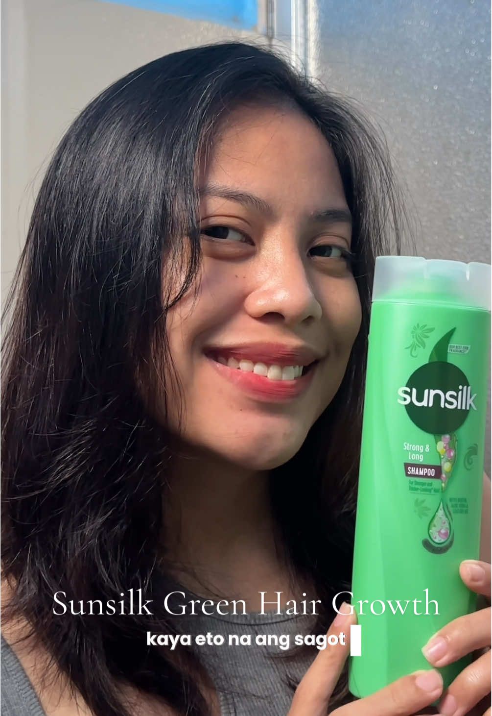 Di talaga ako nagkamali sa shampoo na to 🥰 @Sunsilk Philippines  #sunsilkgreen #hairgrowth #sunsilkshampoo #longandstronghair 