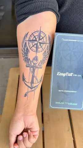 Like Magic. ✨ #inkedup #semipermanenttattoo #compasstattoo #anchortattoo  #tattooideas #tattootiktok #temporarytattoo #tattooinspiration 