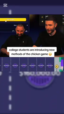 college students are introducing new methods of the chicken game 😳 