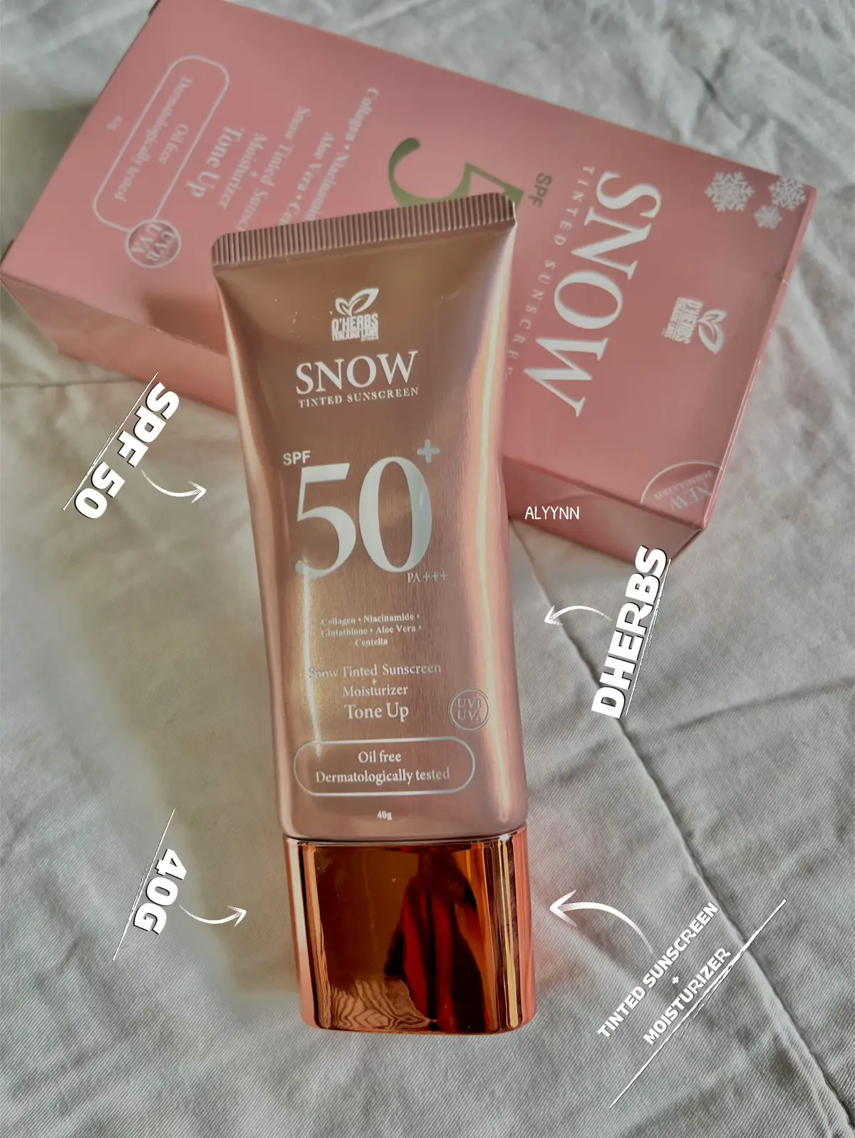 siapa pakai ni cuba bagithu best ke tak ? #snowtintedsunscreen #dherbs #tintedsunscreen #sunscreendherbs #terlajaklaris #sunscreen 