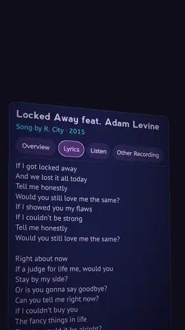 Locked Away 🎧 ~ Lyrics Music 🎶 #lockedaway #adamlevine #lyrics #lirik #music #song #lyrics_songs #foryou #lyriqueen 