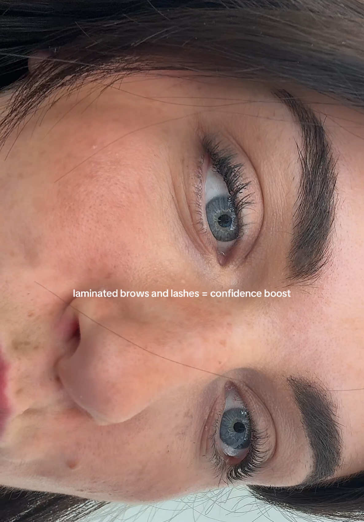 brow and lash lamination makes a huge difference #confidenceboost #browlamination #lashlamination 