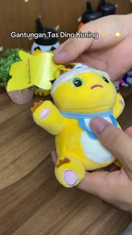 dino kuning keychain #boneka #dinokuning #keychain #gantungan #lucu #estetik #kunci #tas #nailong 