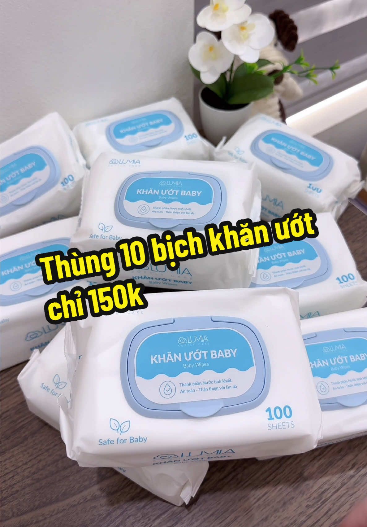 Thùng 10 bịch khăn giấy ướt sài tẹt ga mới hết #mebimsua #mekemkids #khangiayuot #thung10goikhanuot #khangiayuotkhongmui #khangiayuotlumia 