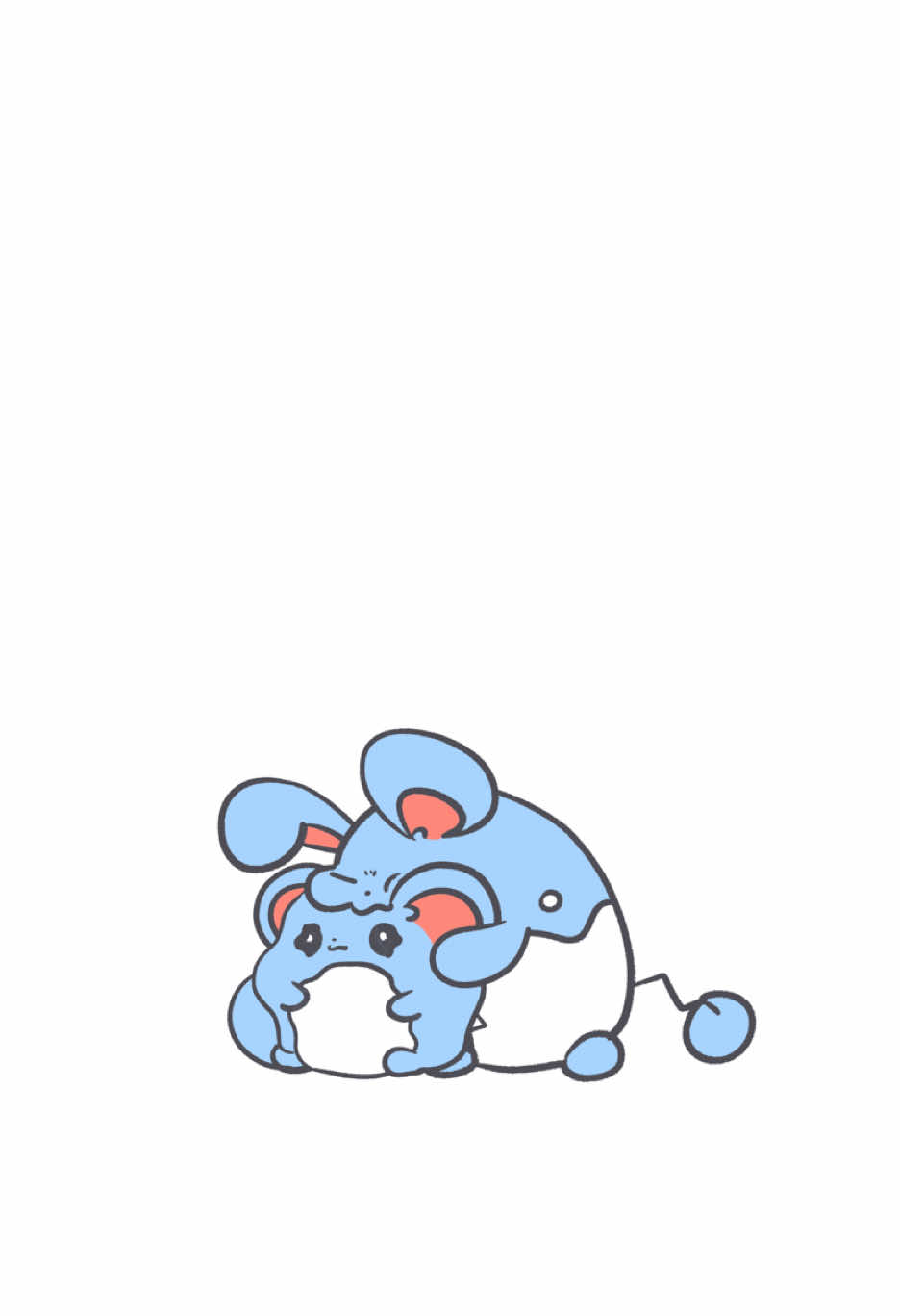 ぶるぶる ib:@あさみみちゃん 様 #ポケモン #pokemon #イラスト #2danimation #マリル 