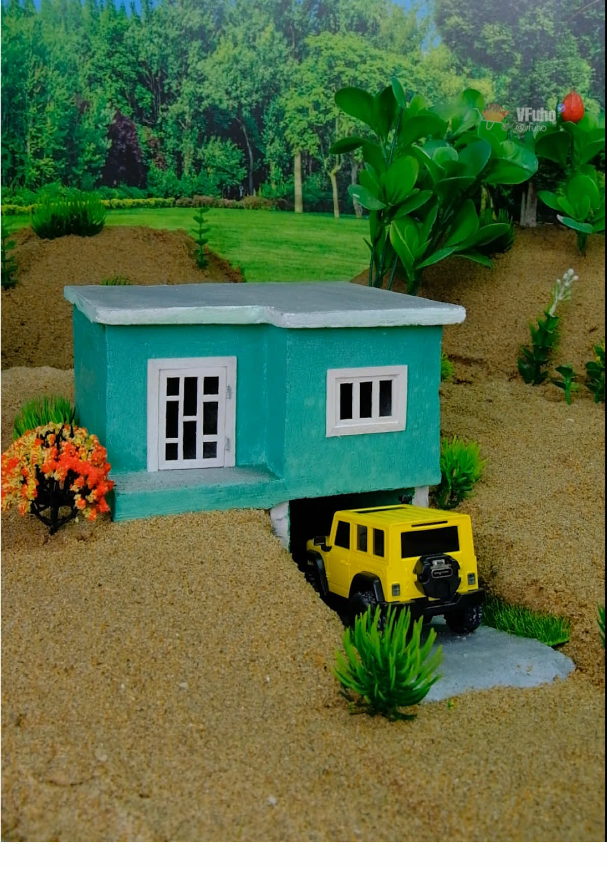 Shocked to See the Basement Under This Mini Brick House!  #house #miniature #shorts #DIY 