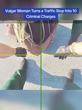 Vulgar Woman Turns a Traffic Stop Into 10 Criminal Charges #cops #copsoftiktok 