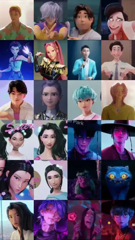 KPop Demon Hunters characters singing 