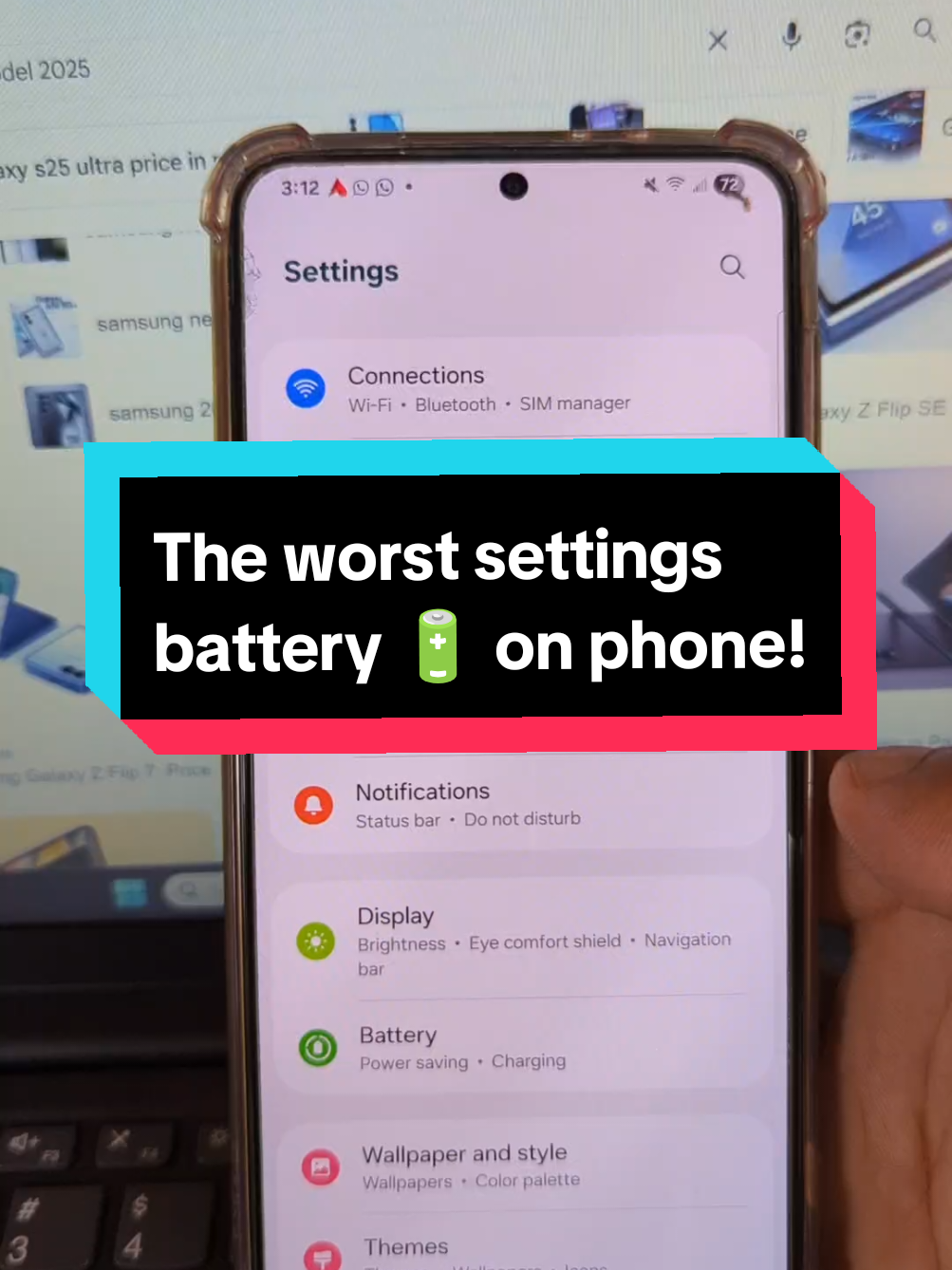 The worst settings battery 🔋 on phone! Turn it off quickly. #phone #settings #turnitoff #samsung #batterylife #battery #drain #tipsandtricks #smartphone #LifeHack #LearnOnTikTok #fyp #viralvideos 