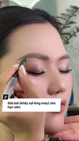Sửa bài (khẩy sợi lông mày) cho học viên 😍#tips #chiase #khaysoilongmay #suabaihocvien #daotaohocvienchuyennghiep #Daotaohocviennangcao #thythomakeupartist 