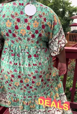 Women's Floral Print Dress, Boho Fashion Casual Dress for Daily Holiday Vacation Wear, Ladies Dress for Spring #BohoDress #TikTokMadeMeBuyIt #LoveOverall #BackToSchoolDeals #TikTokFinds