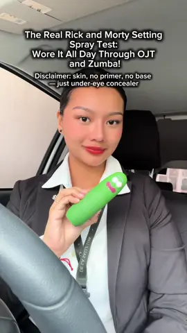 Putting the SHEGLAM Rick and Morty Pickle Setting Spray to the test — no base, no foundation, no primer, just bare skin! #fyp #foryou #trend #sheglam #picklerick #longlastingsettingspray #settingspray #makeup #longlasting 