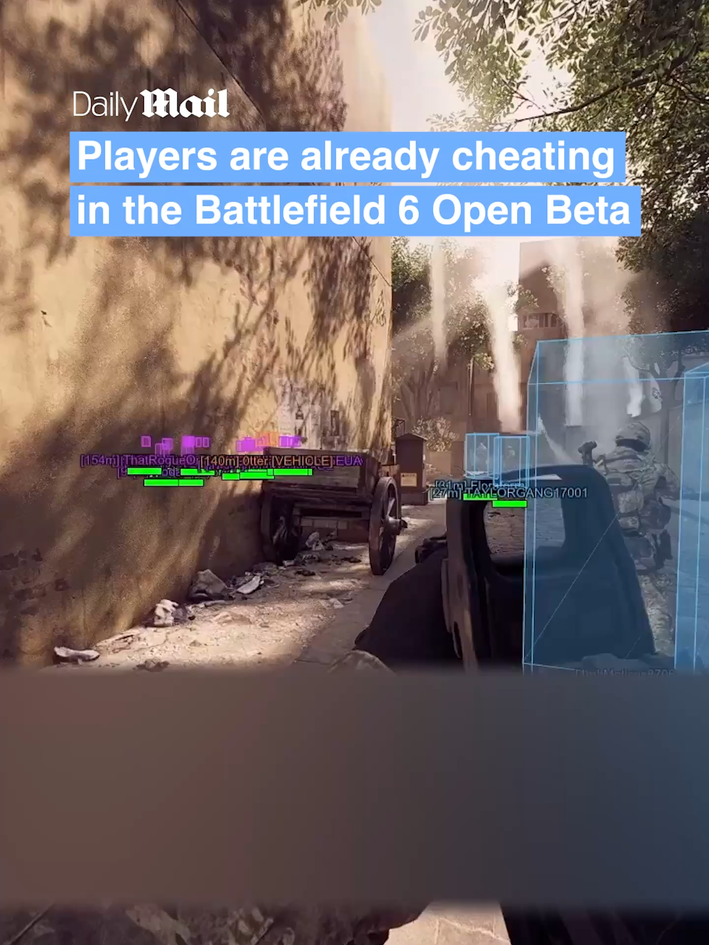 Footage has been shared online of players already using cheats in Battlefield 6, despite the beta only being live for less than a day! #battlefield #battlefield6 #openbeta #eagames #gaming #gameplay