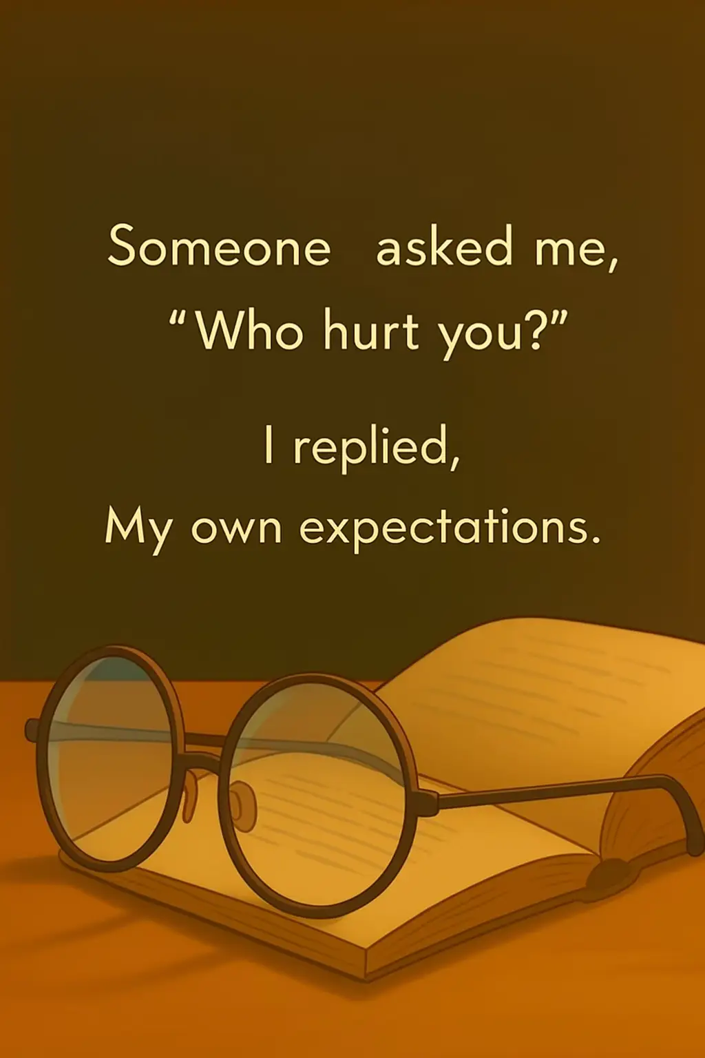 Sometimes, it’s not others who break us — it’s the weight of the hopes we build ourselves. 🌙📖 #LifeLessons #Expectations #TruthHurts #SelfReflection #InnerPain #EmotionalQuotes #DeepThoughts #LifeWisdom #HurtFromWithin #RealityCheck #HeartSpeaks #SilentPain 